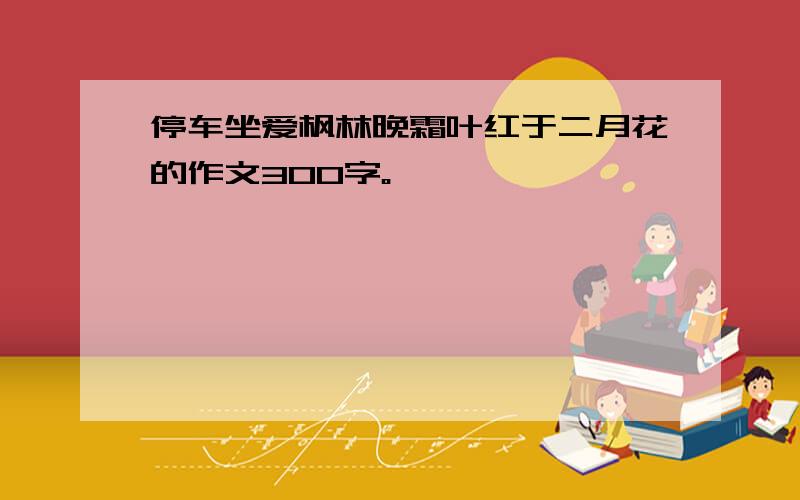 停车坐爱枫林晚霜叶红于二月花的作文300字。