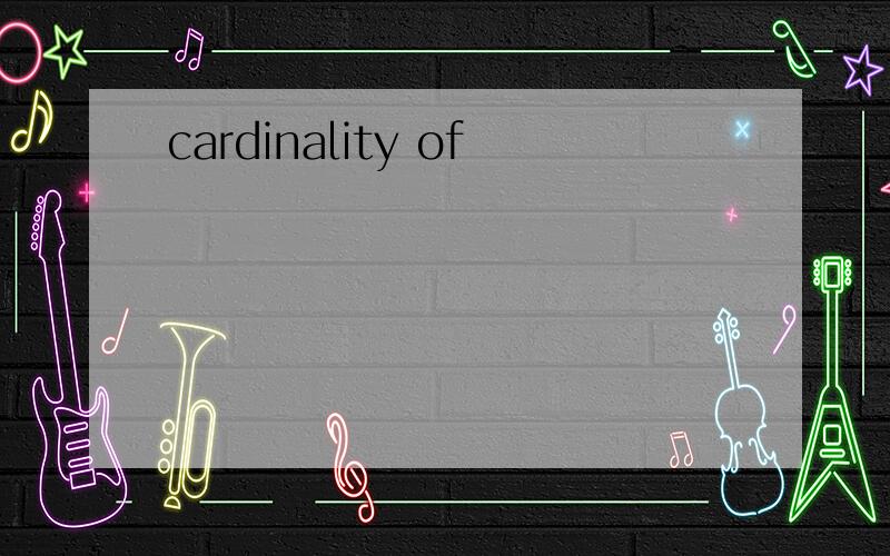 cardinality of
