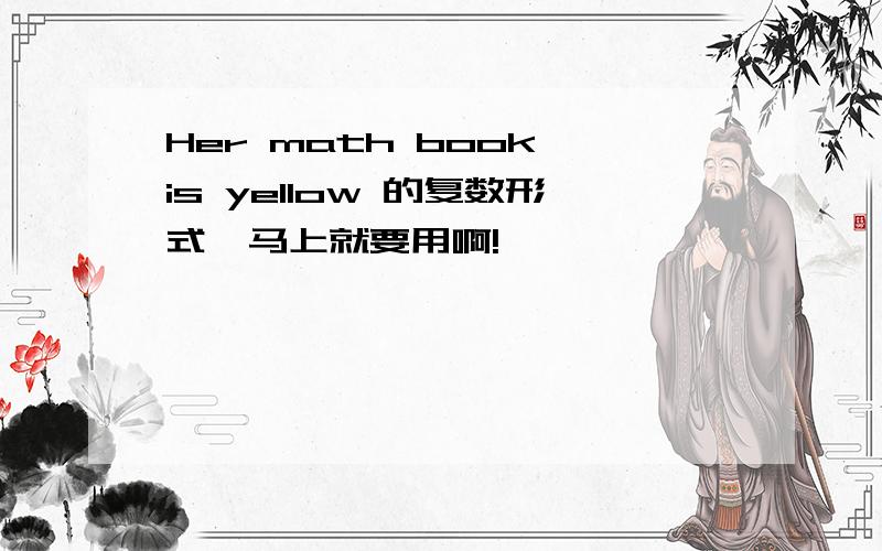 Her math book is yellow 的复数形式,马上就要用啊!