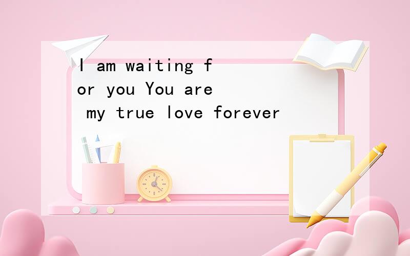I am waiting for you You are my true love forever