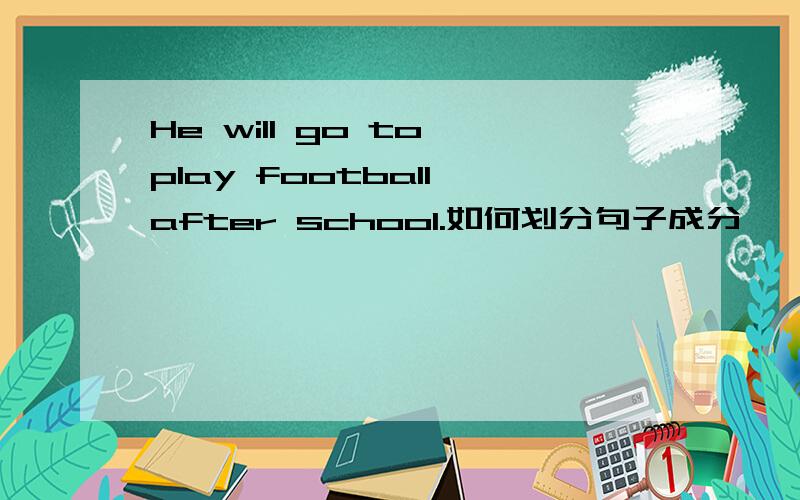 He will go to play football after school.如何划分句子成分